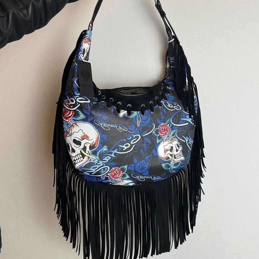 Ed-hardy Women's Black and Blue Bag